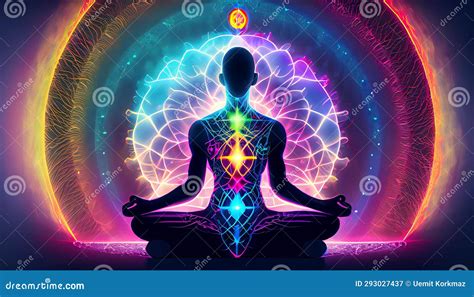The Seven Chakras of Yoga Harmony and Health Stock Illustration