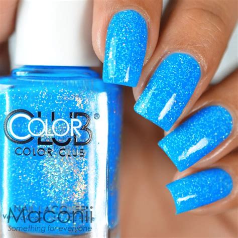 Color Club Otherworldly Bright Blue Creme Shimmery Holo Glitter