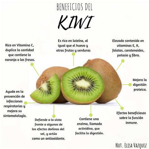 El Kiwi Es Destacable Su Elevado Contenido En Vitamina C Ya Que G De La Variedad Verde