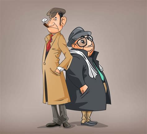 Free Innovative Detectives Cartoon Illustration | Templaten