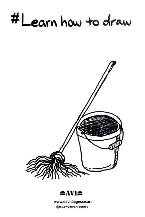 Drawing A Mop And Bucket How To Draw Anything Learn To Draw Drawings