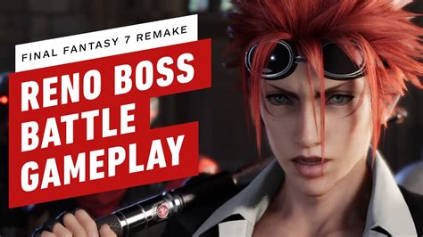 Final Fantasy 7 Remake Reno Boss Battle Gameplay Youtube