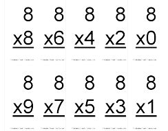 How to do alphabet 8s. Print Multiplication Flash Cards - descargardropbox
