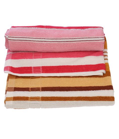Check out delilah home's website today for more details about their organic cotton bath towels. Xlent Set of 2 Cotton Bath Towel - Brown & Pink - Buy ...