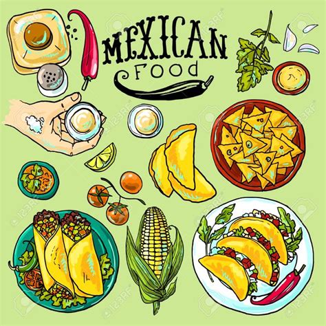 Mexican Food Illustration Royalty Free Cliparts Vectors And Stock Illustration Image 35585849