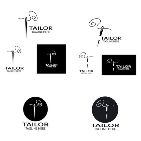 Premium Vector Tailor Logo Icon Illustration Template Combination Of
