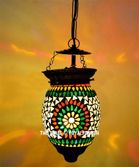Turkish Moroccan Style Mosaic Pendant Lamp Lantern Royalfurnish Com