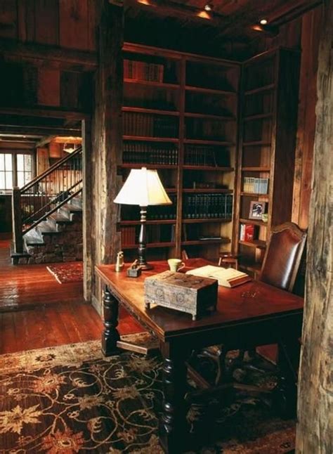 30 The Best Home Library Design Ideas Rustic Home Offices Home