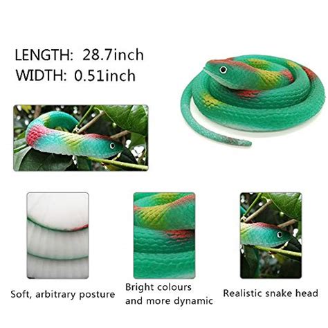 Lechay 3 Pieces Realistic Rubber Snakes In 2 Sizes 52 Inches And 29