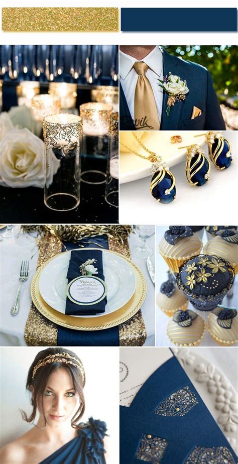 Navy Blue Gold And White Wedding Colors Ocdesignlabs