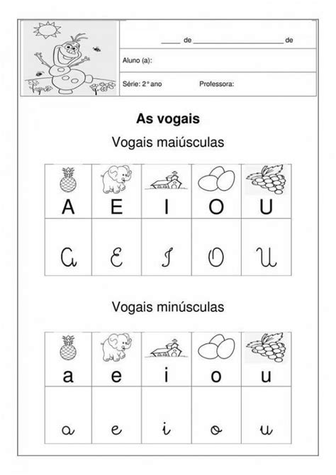 Alfabetizando Vogais Maiusculas E Minusculas Atividades De CLOUD