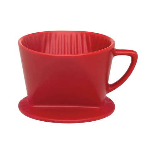 Hic Single Cup Pour Over Coffee Filter Cone Matte Red Number 1 Size