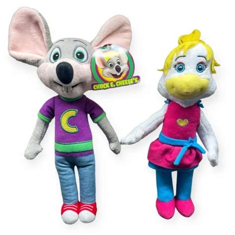 Bundle Chuck E Cheese Pizza Mouse Helen Henny Plush Toy Stuffed Animal