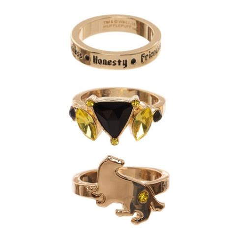 Hufflepuff House Ring Set Womens At Mighty Ape Nz