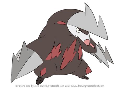 Learn How To Draw Excadrill From Pokemon Pokemon Step By Step