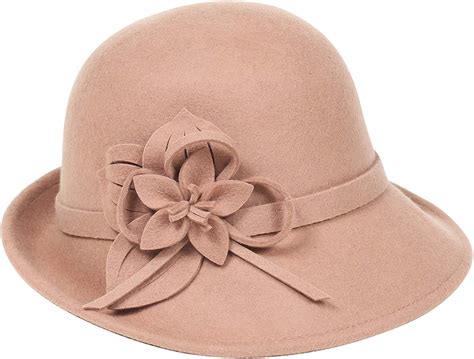 Babeyond Womens 1920s Bucket Cloche Hat Gatsby Winter Wool Crushable