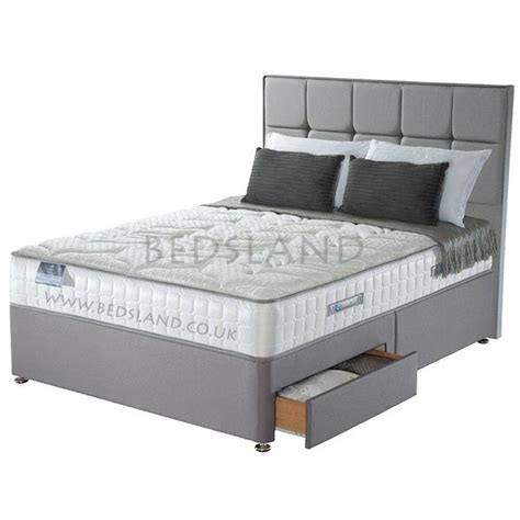 Supports up to 600 lbs. Small Double Bed | Grey Velvet Divan Storage Bed | Headboard | Mattress