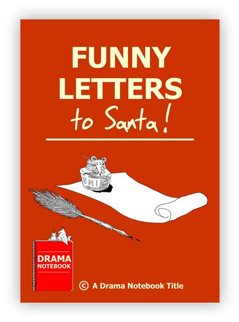A Book Cover For Funny Letters To Santa With An Image Of A Hand Holding A Pen