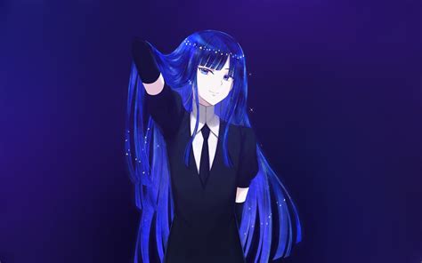 Blue Haired Anime Character Houseki No Kuni Lapis Lazuli Houseki No