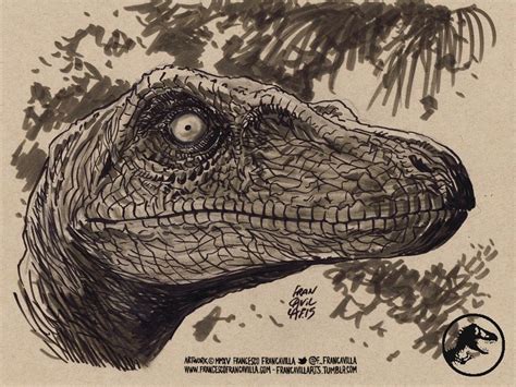 Francavillarts Velociraptor Jurassic Art By Francesco Francavilla