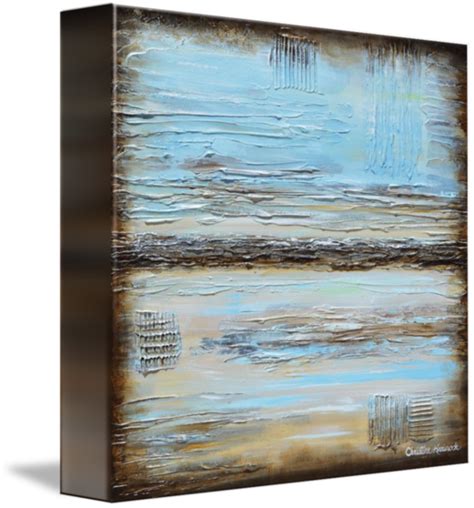 Giclee Print Blue Abstract Painting Blue Brown Modern Urban Canvas