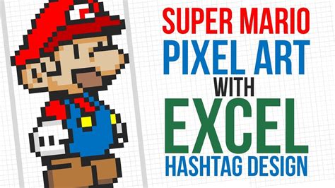 Super Mario Pixel Art With Excel Speed Art Youtube
