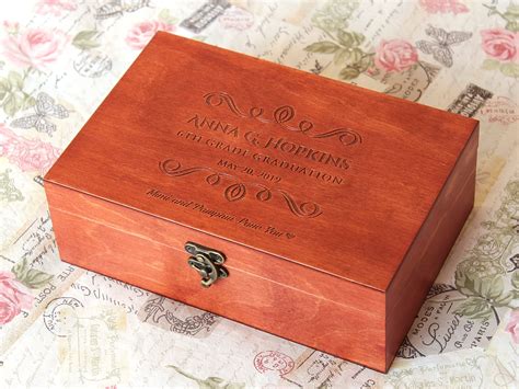 Graduation Gift Box Treasury Wood Box Custom Quote Wooden Etsy Ireland
