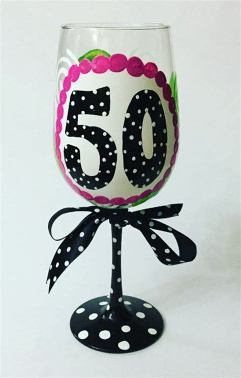 50th Birthday Wine Glass 50 And Faaaabulous Dahlings It S The Ultimate Birthday Glass For The