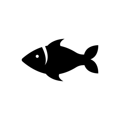 Fish Icon Vector Fish Icon For Aquarium Fishing Spot Map Marker