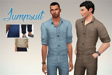 My Sims 4 Blog Jumpsuit In 30 Colors For Males By Rope