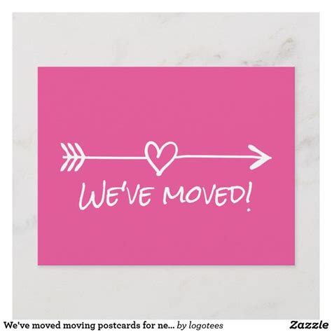 Weve Moved Moving Postcards For New Address Zazzle Postcard Paper