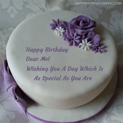 ️ Indigo Rose Happy Birthday Cake For Mel