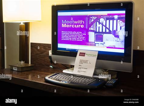 Hotel Room Welcome Screen On Hi Res Stock Photography And Images Alamy