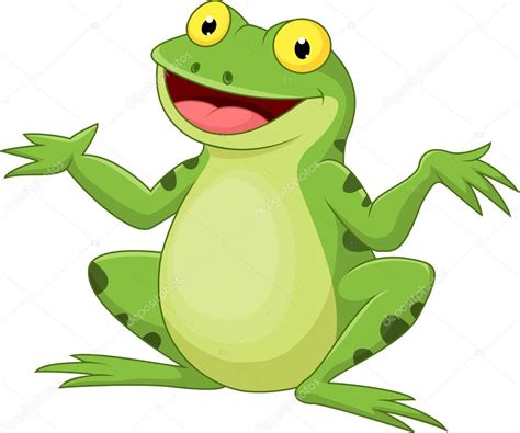 Funny Cartoon Green Frog Stock Vector Image By ©tigatelu 49595949