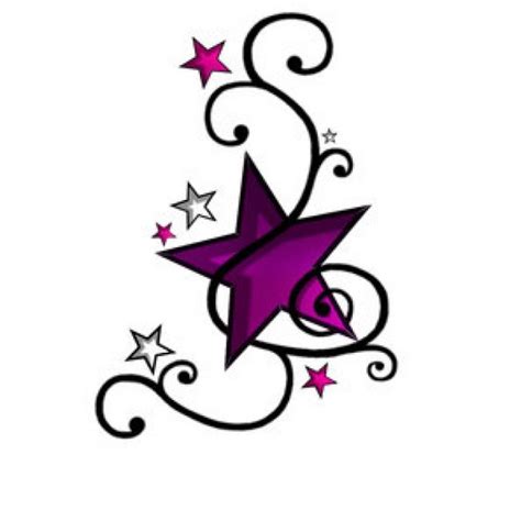 Small Star Tattoo Design Purple Inofashionstyle Com