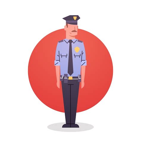 Premium Vector Policeman Icon Male Cop Guard Security