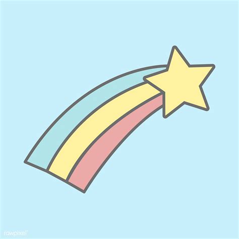 Colorful Shooting Star Icon Vector Free Image By