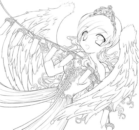 Decorating Angel Lineart By Destinyblue On Deviantart Coloring Book