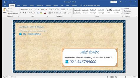 How To Make Your Own Envelope Design In Word Youtube