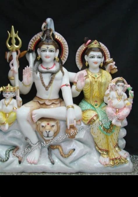 multicolor traditional marble shiva parvati statue for home at rs 23501 in alwar