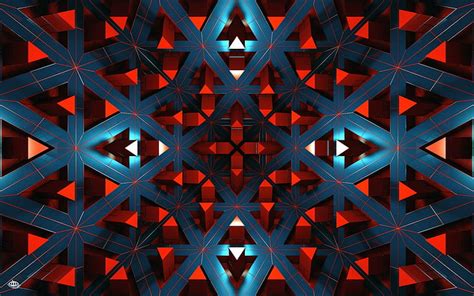 Hd Wallpaper Digital Art Abstract Cgi Render Geometry Symmetry