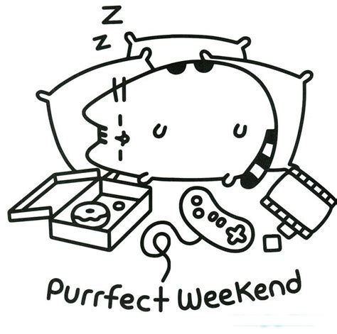 Pusheen Coloring Pages - Free Printable Coloring Pages for Kids