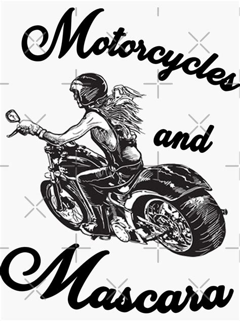 Motorcycles And Mascara Biking T For Riders Moto Cross Motorcross