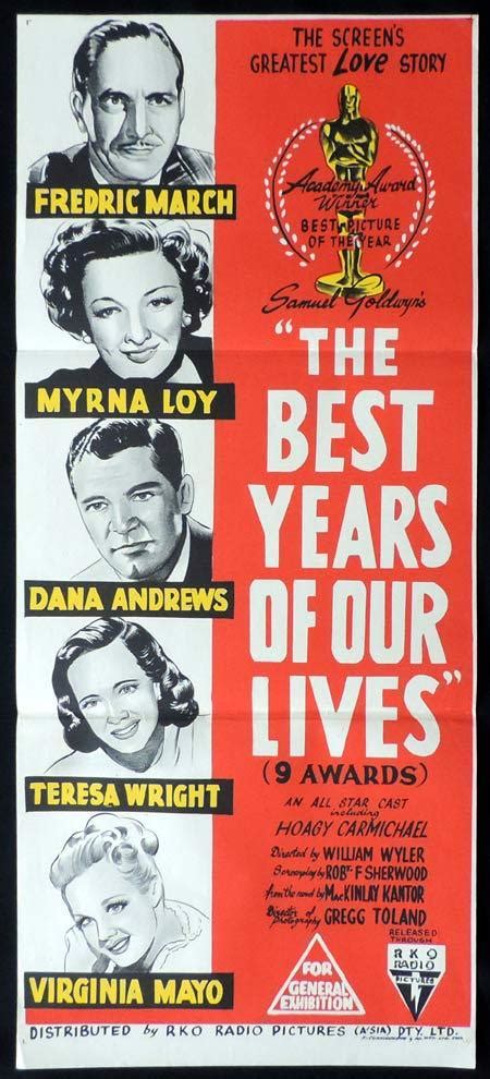 The Best Years Of Our Lives Original Daybill Movie Poster Fredric March