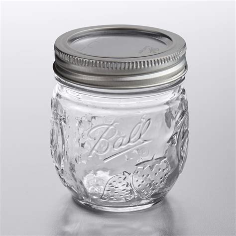 Must check how many ounces in a gallon Ball 1440081210 8 oz. Half-Pint Elite Regular Mouth Glass ...