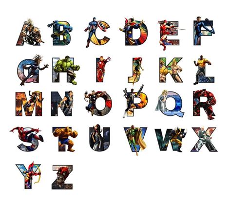 Alphabet Avengers Font Berlindafancy