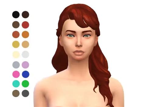 The Sims Resource Long Wavy Hair Retexyured By Ladyfancyfeast Sims 4