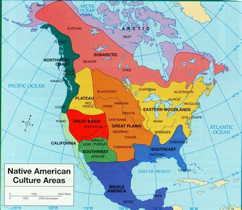 Native American Tribes Map Native American Map North