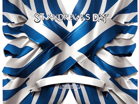 Premium Ai Image St Andrew S Day Poster With Waving Scottish Flag