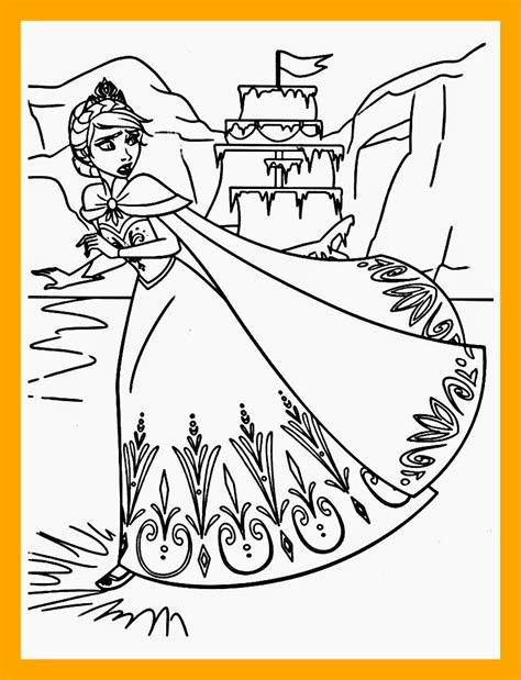 Frozen Coloring Pages Elsa Ice Castle At Free